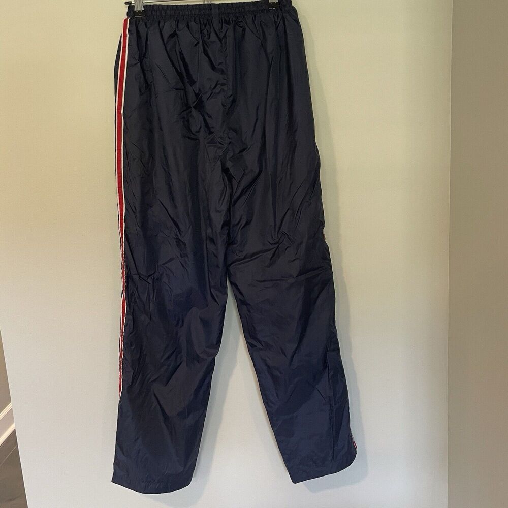 VTG USA Embroidered Windbreaker Track Pants Large Navy Blue Lined Olympics - Picture 8 of 9